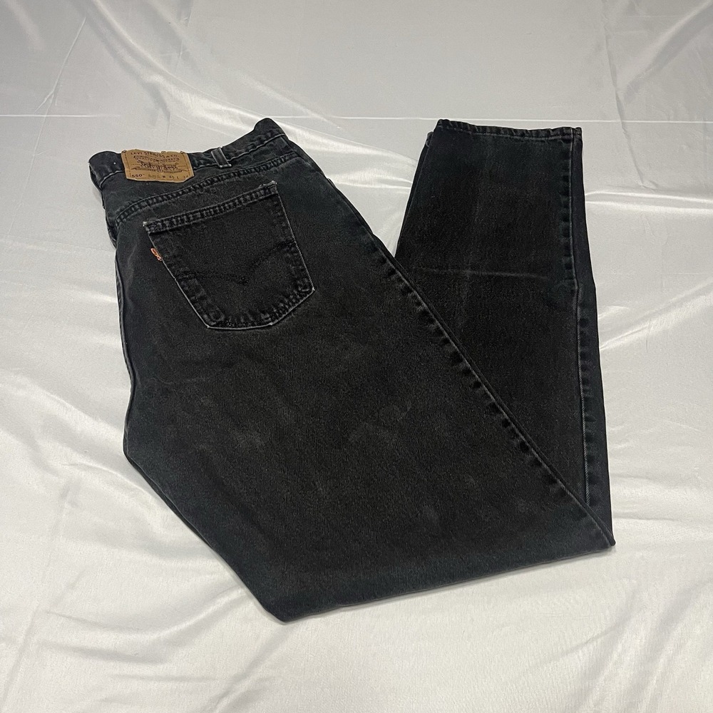 Vintage Levis 550 Jeans Orange Tab Mens 38x32 Black Relaxed Fit 90's